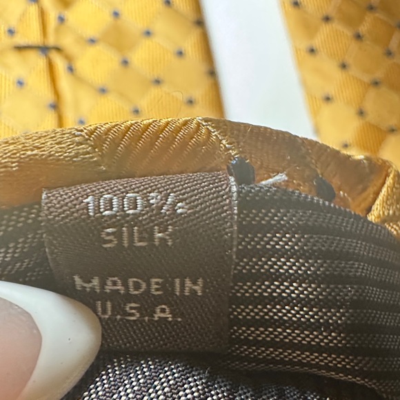 Nordstrom Yellow and Black Geometric Silk Tie - Picture 11 of 11